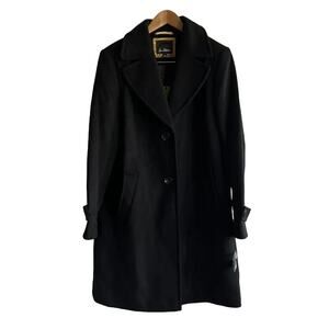 Sam Edelman Women's Single Breasted Walker Long Wool Coat Black SIZE 4 NWT SMALL